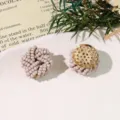 Accessorio fai da te di fiori di perline fatte a mano per orecchini e forcine alla moda. - Grigio chiaro