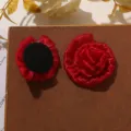 Accessori fai da te per fiori in tessuto a rete multistrada rossa per mollette e vestiti. - Rosso