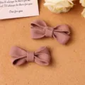 Lindos pasadores de pelo con lazo de tela accesorios de bricolaje rosa para mujeres - S / Rosa loto