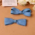 Lazo de tela vaquera azul accesorios DIY, perfecto para pinzas para el pelo y ropa. - L / Azul