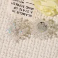 DIY handgemachte Perlen Blumencluster Zubehör, schimmernde Pailletten Haarschmuck. - AB Weiß