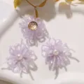 Accesorios DIY de flores de cuentas violetas hechas a mano, diseño perle elegante. - Púrpura