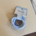 Sweet candy color elastic hair ties set detail showcase with nice card packaging. - Pack of 6 / Blue Series