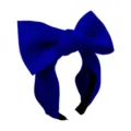Diadema con lazo oversize azul estilo retro accesorio para el cabello de mujer. - Azul