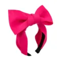 Diadema rosa fucsia con gran lazo oversize, cinta de pelo ancha, estilo dulce y retro. - Rosa rojo
