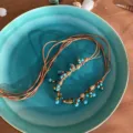 Chaine de taille tressee turquoise boheme collier vintage ceinture de robe accessoire - Style D