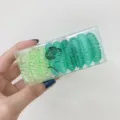 Chic transparent box green spiral hair ties set, stylish elastic hair bands for women. - Green Gradient