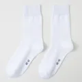 Calzini uomo bianchi tinta unita a metà altezza traspiranti estate taglia 40-45 cm - 40-45 / Bianco