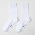 Calzini bianchi da uomo a metà polpaccio, comodi e traspiranti casual taglia 40-45. - Taglia unica / Bianco