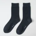 Calze da uomo a metà tubo in tinta unita, taglie forti traspiranti per la primavera. - Taglia unica / Grigio scuro