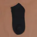 Uomini calzini corti neri tinta unita estate traspiranti fantasmini comodi casual scarpe - Taglia unica / Nero