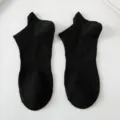 Calzini corti neri da uomo estivi sottili traspiranti comodi in puro cotone calzini casual - Taglia unica / Nero
