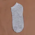 Calzini invisibili uomo grigio unito estate corti e traspiranti in poliestere SKU - Taglia unica / Grigio