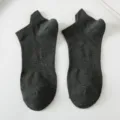 Calzini corti tinta unita uomo calze basse in cotone traspirante per estate - Taglia unica / Grigio scuro