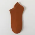 Herren kurze Socken einfarbig braun atmungsaktive Sneakersocken Freizeitsocken Baumwolle - Einheitsgröße / Orange