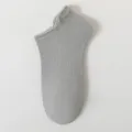 Herren Sneakersocken flach grau atmungsaktiv Baumwolle Strick Socken für Sommer Alltag Sport. - Einheitsgröße / Hellgrau