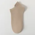 Herren Füßlinge flach, atmungsaktive dünne Sommer Baumwoll Kurzsocken, bequeme Sportsocken. - Einheitsgröße / Khaki