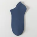 Herren dunkelblaue niedrige Füßlinge, atmungsaktive dünne kurze Baumwollsocken Sommer. - Einheitsgröße / Blau
