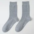 Calze da uomo grigio tinta unita taglia forte comode per affari primavera estate - Lunghezza Regolabile / Grigio chiaro