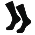 Men's black athletic basketball socks, mid-tube cushioned towel bottom sports socks variant. - One Size / 1-Pure Black