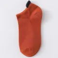 Calzini fantasmino arancioni da uomo, calze basse in cotone con dettaglio tallone nero. - Taglia unica / Arancione