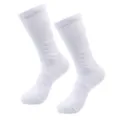 Men's White Athletic Elite Basketball Socks Cushioned Mid Tube Sports Socks Daily - One Size / 2-Pure White