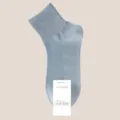 Calzini al polpaccio in cotone azzurro da donna, calze a coste traspiranti per uso quotidiano. - Taglia unica / Blu
