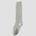 Calze lunghe a costine grigie classiche da donna, comode e alla moda per ogni giorno. - Taglia unica / Grigio chiaro