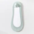 Women shallow boat socks light green invisible low cut anti slip short socks summer thin - One Size / Bean Green