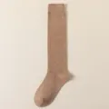 Donne calze marroni al ginocchio primavera estate calze lunghe compressione casual calzetteria - Taglia unica / Cammello