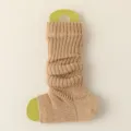 Calze con staffa in maglia kaki da donna, scaldamuscoli invernali per stivali caldi. - Taglia unica / Cammello