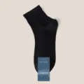 Calzini di cotone nero da uomo, traspiranti e comodi, tinta unita corti casual per uso quotidiano. - Taglia unica / Nero