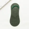 Calzini invisibili donna verde scuro, calze corte estive in cotone con design antiscivolo. - Taglia unica / Verde Scuro