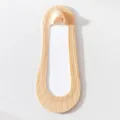 Women invisible boat socks, low cut anti-slip shallow design for summer high heels wear. - One Size / Nude