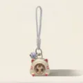 Süßer Katzen Kapsel Taschenanhänger und kreativer Tier Schlüsselanhänger für Rucksäcke. - Augenwechsel-Katze (Sound-Stil) / Weiß