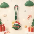 Christmas PU leather tree keychain pendant cute holiday bag charm cute gift decoration - Christmas Tree Person