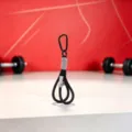 Sports style braided keychain with black carabiner and paracord loop for daily bags. - Nylon Lanyard / Black