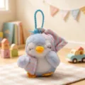 Cute plush penguin keychain backpack pendant soft toy with nightcap for kids gift - Pajama Penguin / Blue