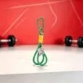 Woven rope keychain and bag charm with metal carabiner, stylish sports accessory for keys. - Nylon Lanyard / Green