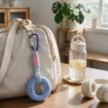 Fitness grip exerciser keychain decompression blue ring bag pendant portable stress toy - Blue