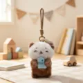 Cute Otter Plush Keychain Cute Animal Stuffed Doll Bag Pendant Toy Key Ring Gift Idea - Brown