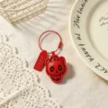 Red leather keychain exam blessing student graduation gift top scholar pendant cute accessory - Red (Academic Success)