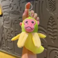 Cute plush banana monkey keychain, soft stuffed animal bag charm and cute toy pendant. - Banana Monkey