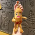 Cute funny plush keychain doll pendant soft stuffed animal bag charm for women and kids gifts. - Stick Figure