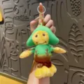 Cute plush keychain, forest spirit doll bag charm, soft fabric toy pendant for keys. - Tree Man