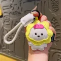 Niedlicher PU-Leder Welpe Schlüsselanhänger Cartoon Tasche Anhänger süß Tier Geschenk - Leder-Gemüsetiere - Kohlhund