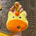 Cute capybara plush coin purse keychain, soft yellow stuffed animal bag pendant. - Surprise / Yellow