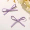 Purple fabric bow DIY accessories for hair clips, shoes, socks and bags decoration. - Large Size 1 Piece / Purple