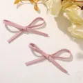 Accesorios de lazo de tela rosa, estilo dulce de caramelo para pinzas y bolsos. - Tamaño Grande 1 Pieza / Rosa Coreano