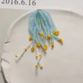 Materiale accessorio per capelli fai da te con nappa di perline fatte a mano, design a cascata. - Blu